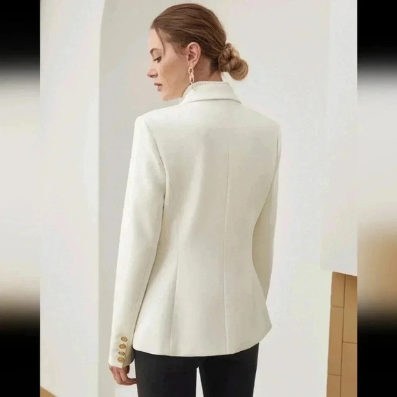 PREMIUM VISCOSE DOUBLE BREASTED BLAZER - Picture 6 of 7